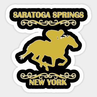 Saratoga Springs New York Horse Racing Sticker